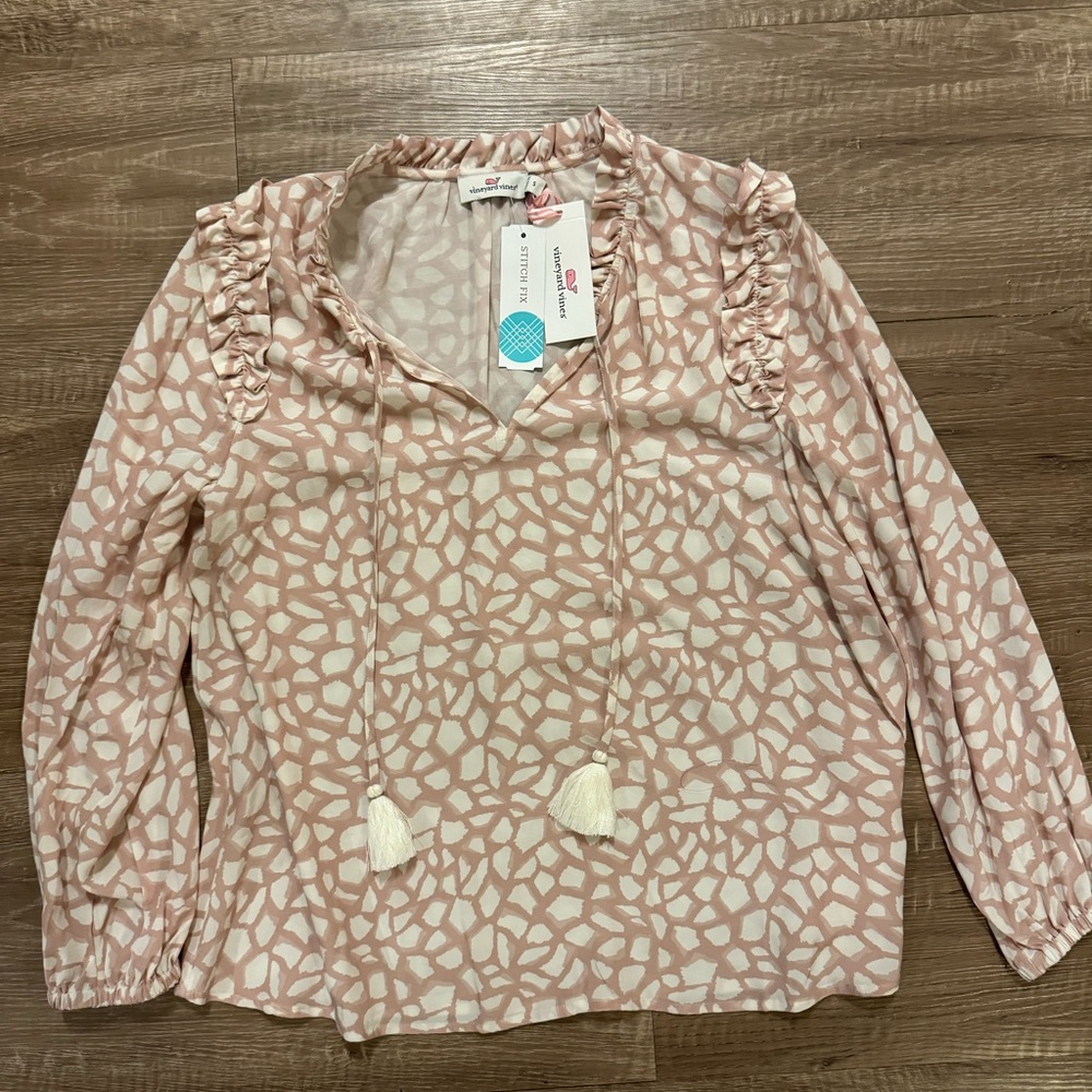 VINEYARD VINES Giraffe Blouse Size Small